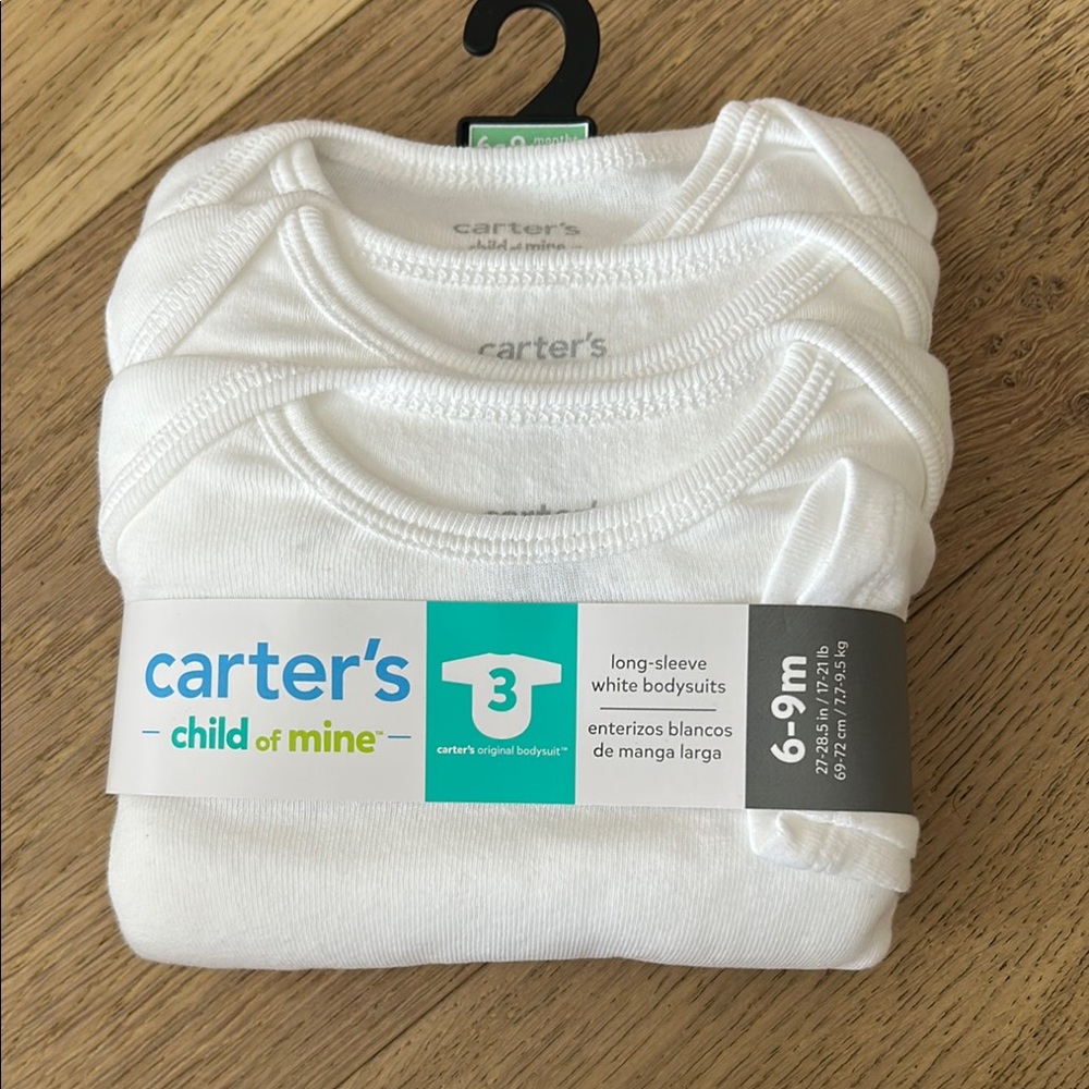 Carter's White Long-Sleeve Bodysuits